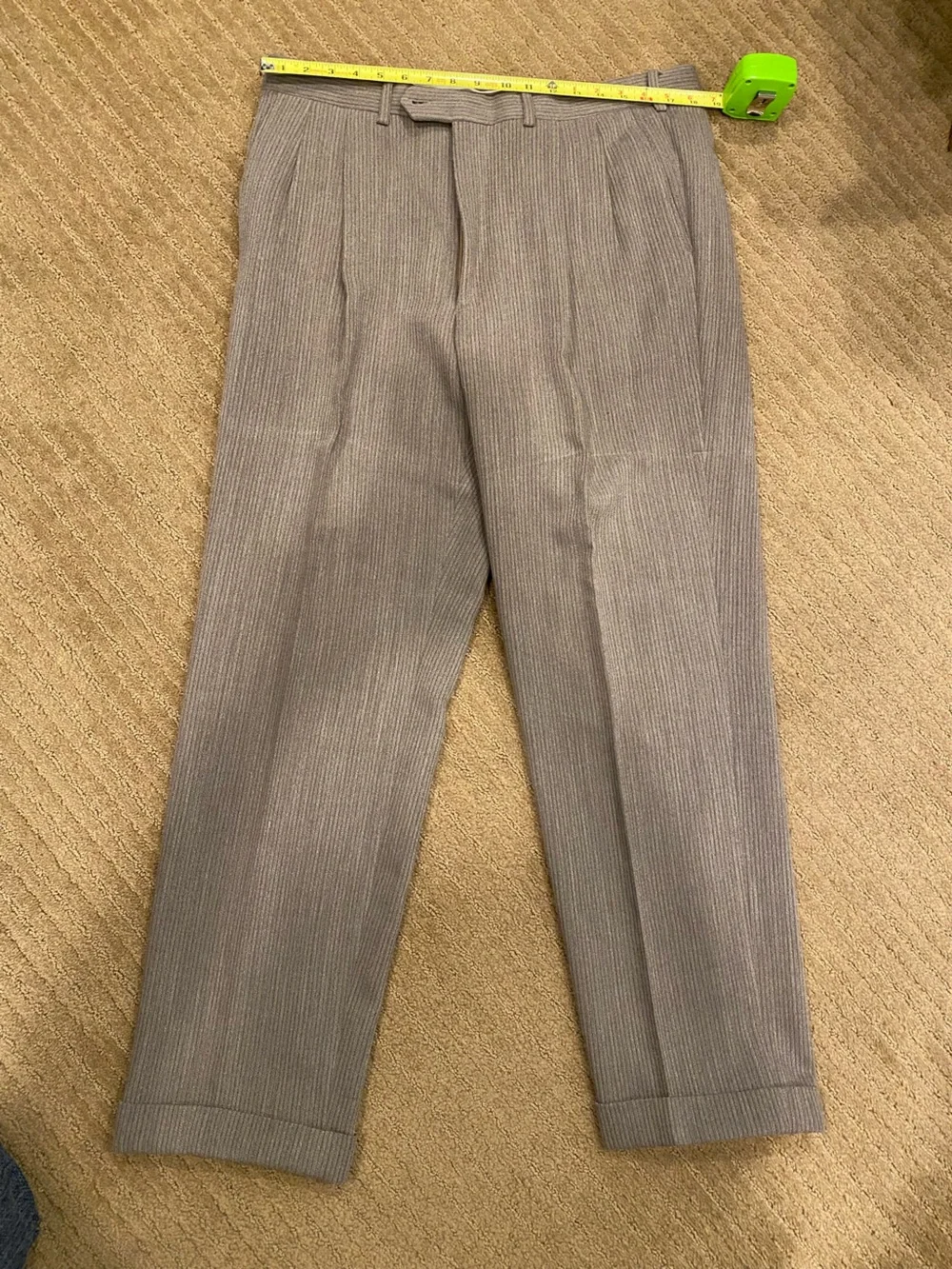 Gianfranco Ferre Men’s Wool Pleated Trousers in Beige Christian Dior